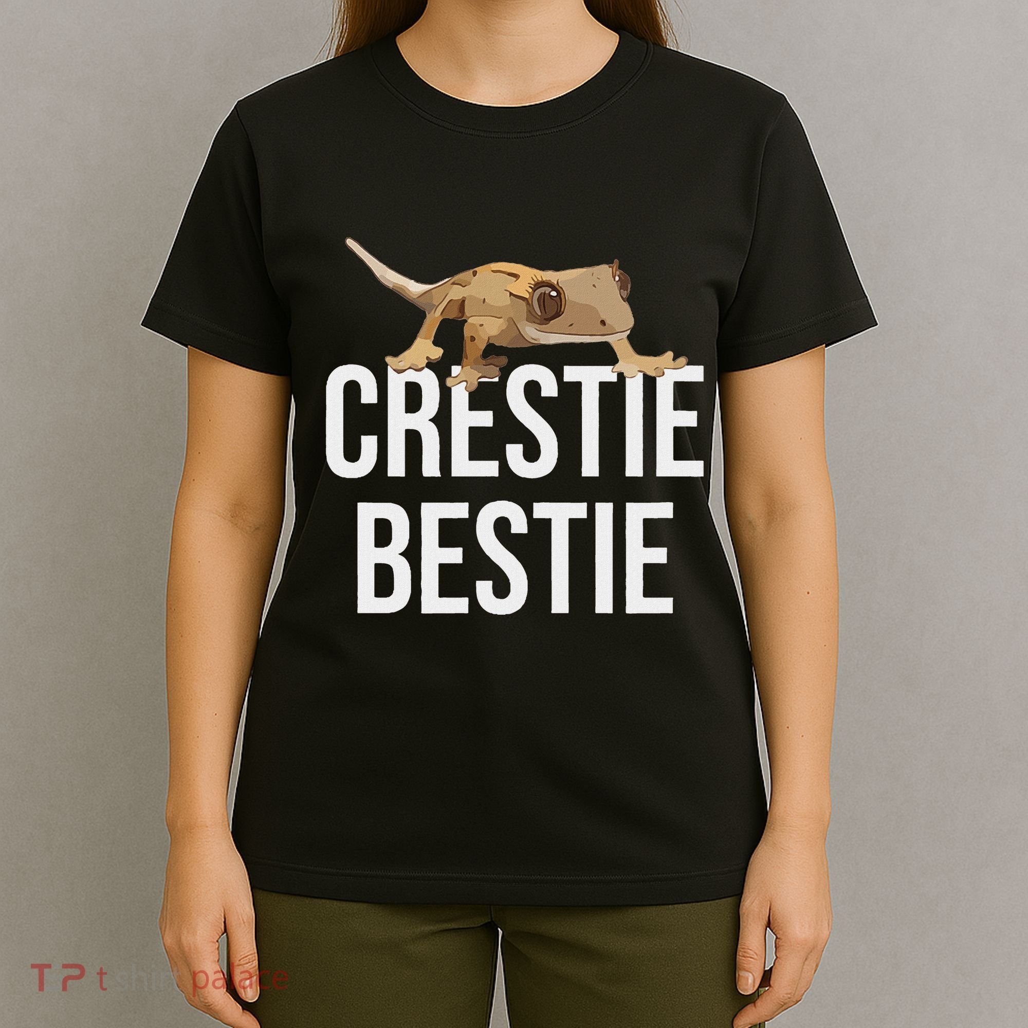 Crestie Bestie Crested Gecko Reptile Lizard Pet Lover Gift T-Shirt