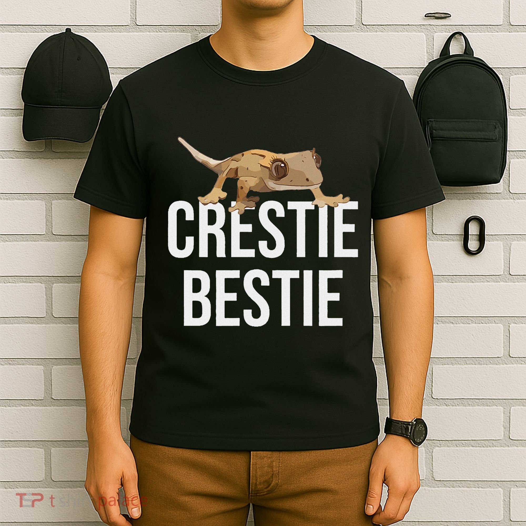 Crestie Bestie Crested Gecko Reptile Lizard Pet Lover Gift T-Shirt