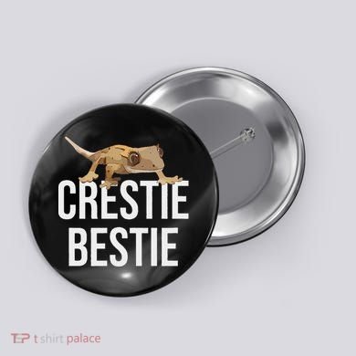 Crestie Bestie Crested Gecko Reptile Lizard Pet Lover Gift Button