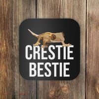 Crestie Bestie Crested Gecko Reptile Lizard Pet Lover Gift Coaster thumb 0