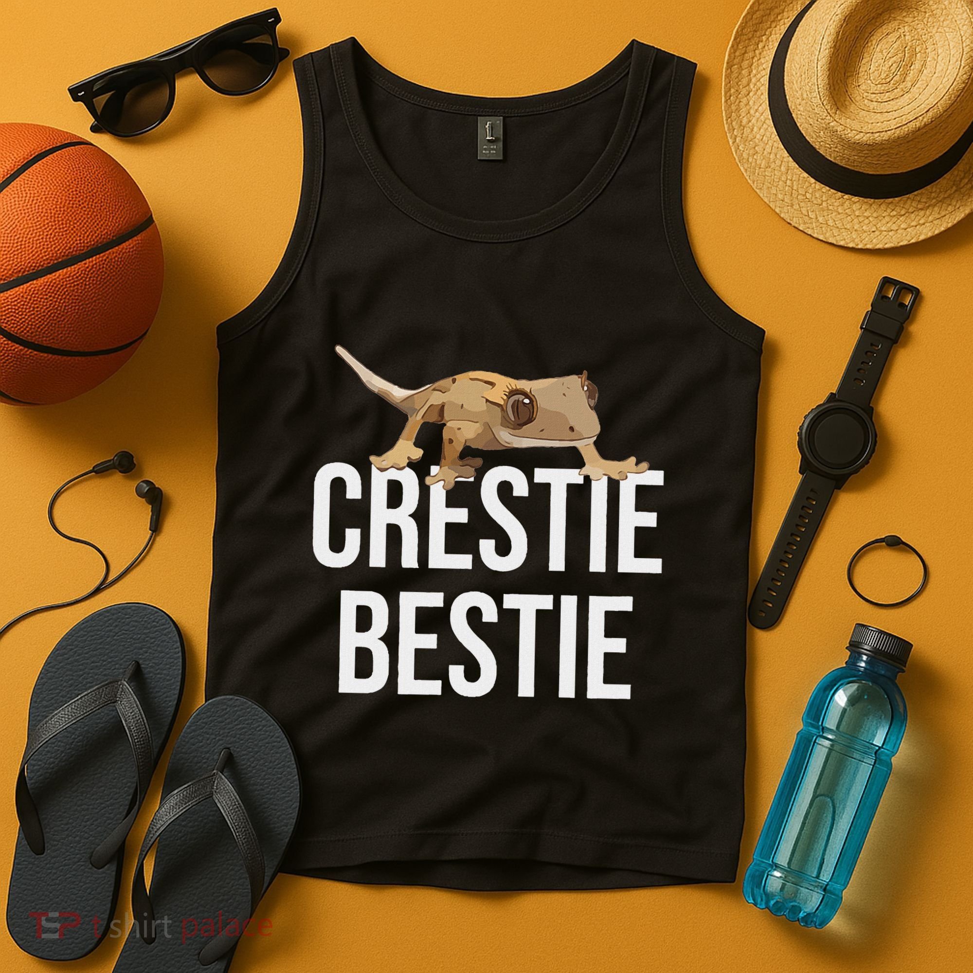 Crestie Bestie Crested Gecko Reptile Lizard Pet Lover Gift Tank Top