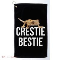Crestie Bestie Crested Gecko Reptile Lizard Pet Lover Gift Golf Towel thumb 0