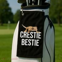 Crestie Bestie Crested Gecko Reptile Lizard Pet Lover Gift Golf Towel thumb 2
