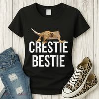 Crestie Bestie Crested Gecko Reptile Lizard Pet Lover Gift Women's T-Shirt thumb 3