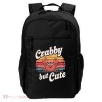 Crabby But Cute Retro Crabbing Seafood Crabber Crabs Gift Backpack thumb 0