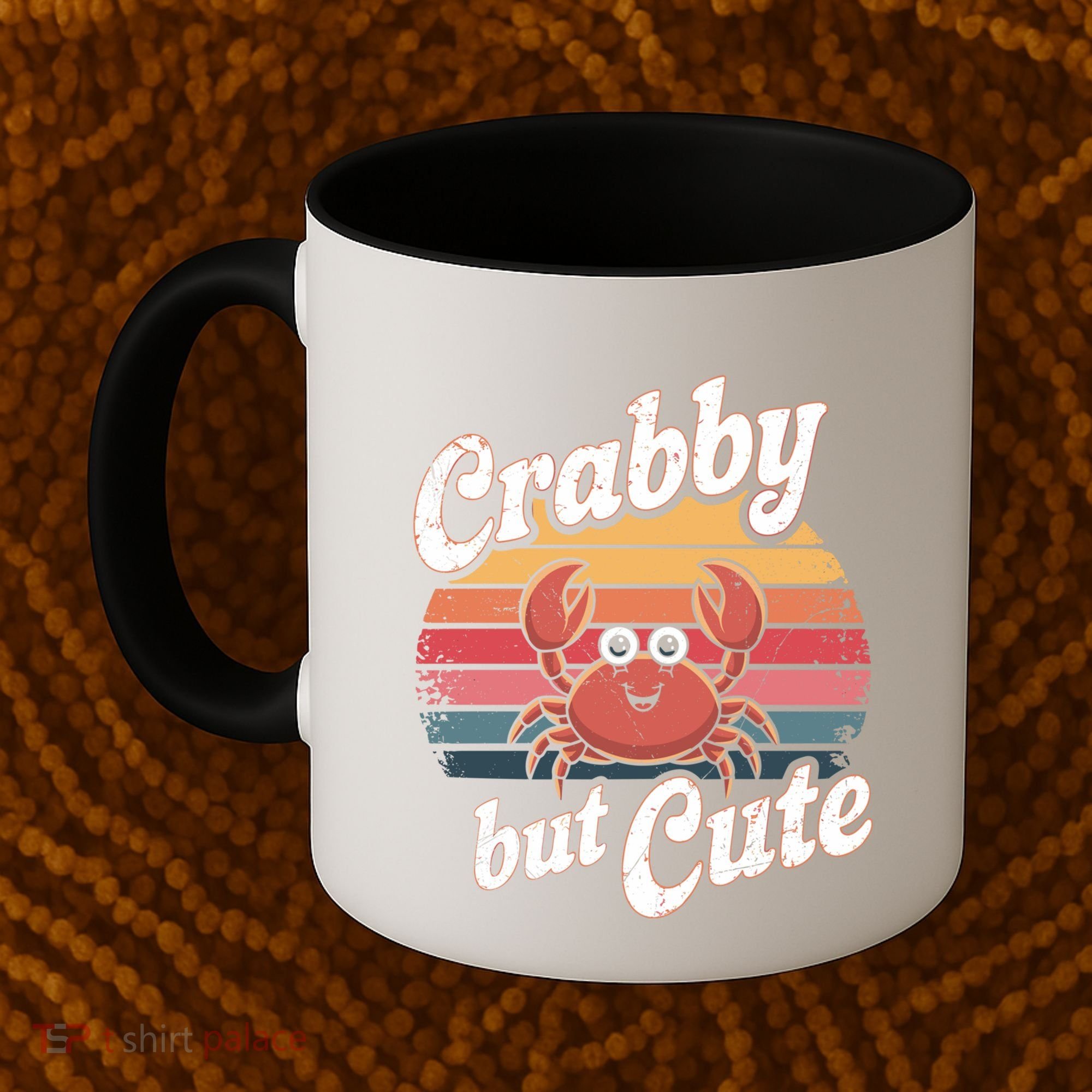 Crabby But Cute Retro Crabbing Seafood Crabber Crabs Gift Coffee Mug