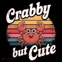 Crabby But Cute Retro Crabbing Seafood Crabber Crabs Gift Coffee Mug thumb 5