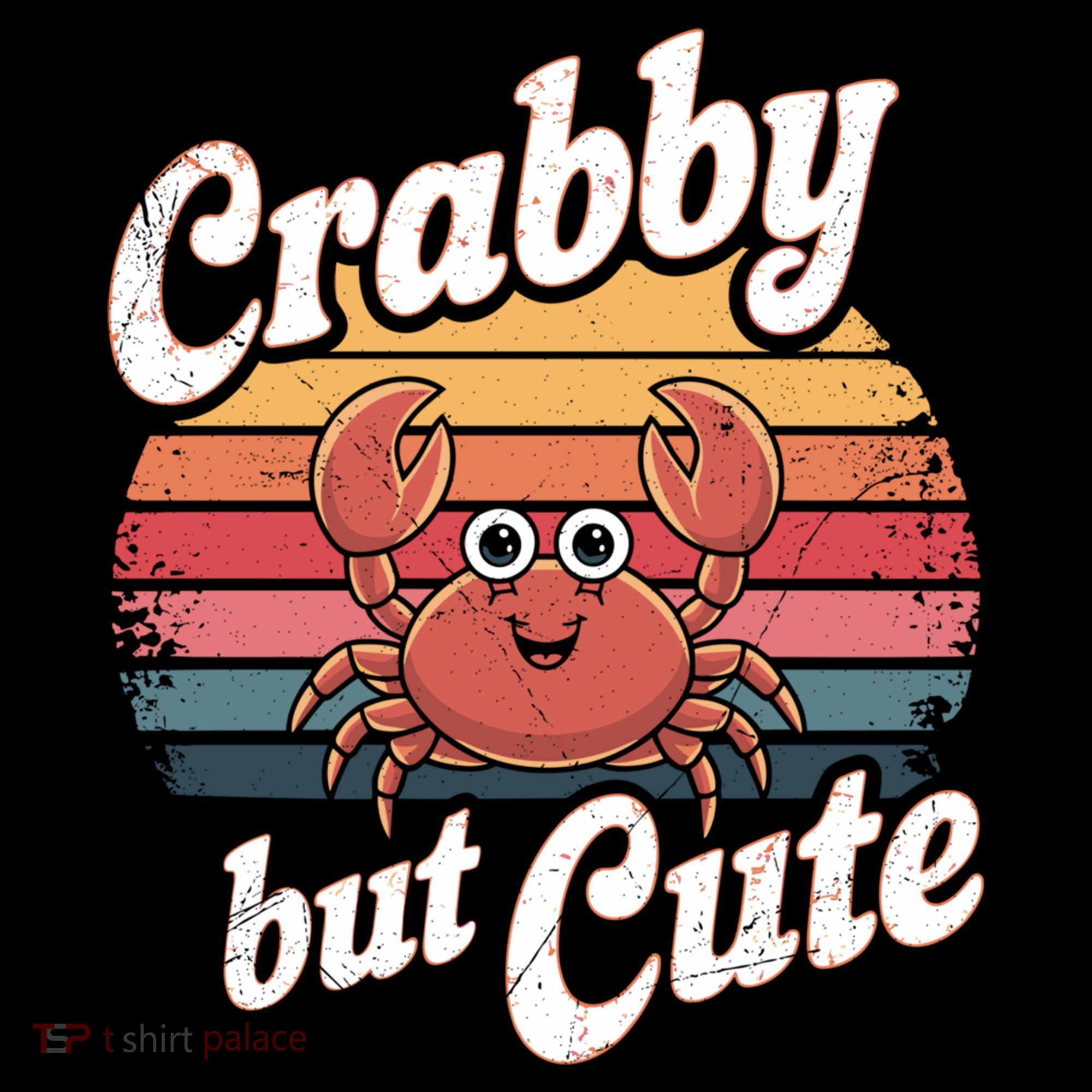 Crabby But Cute Retro Crabbing Seafood Crabber Crabs Gift Coffee Mug