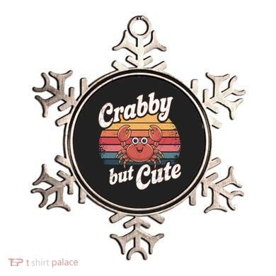 Crabby But Cute Retro Crabbing Seafood Crabber Crabs Gift Ornament