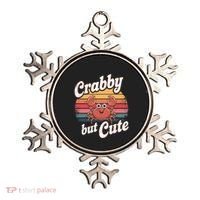 Crabby But Cute Retro Crabbing Seafood Crabber Crabs Gift Ornament thumb 0