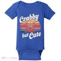 Crabby But Cute Retro Crabbing Seafood Crabber Crabs Gift Baby Bodysuit thumb 0