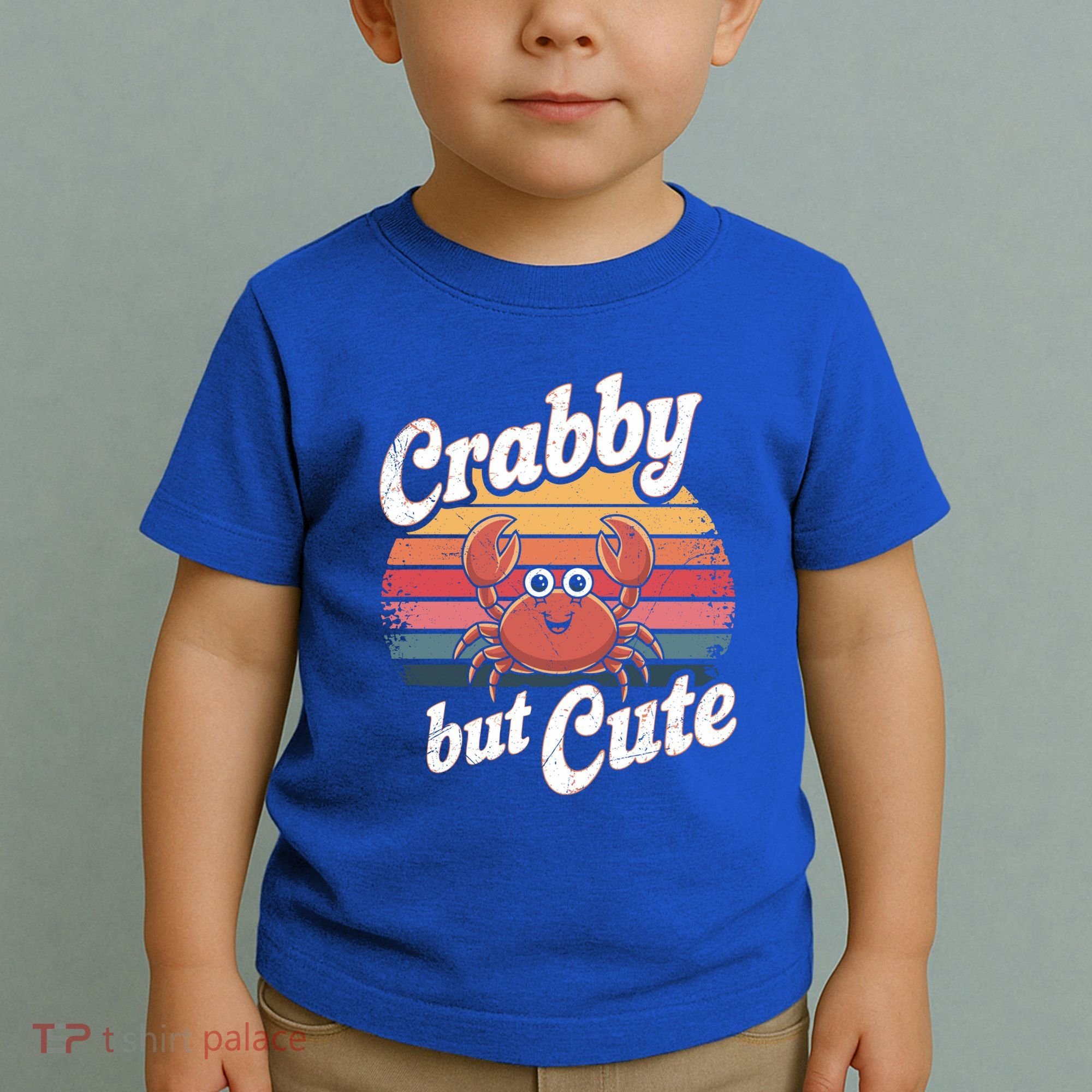 Crabby But Cute Retro Crabbing Seafood Crabber Crabs Gift Toddler T-Shirt