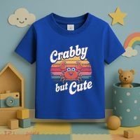 Crabby But Cute Retro Crabbing Seafood Crabber Crabs Gift Toddler T-Shirt thumb 3