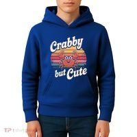 Crabby But Cute Retro Crabbing Seafood Crabber Crabs Gift Kids Hoodie thumb 4