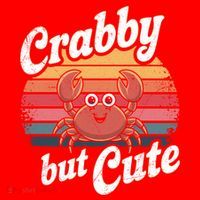 Crabby But Cute Retro Crabbing Seafood Crabber Crabs Gift Santa Hat thumb 1