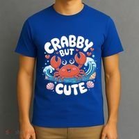 Crabby But Cute Sea Animal Crabber Crab Fisher Cute Gift T-Shirt thumb 3
