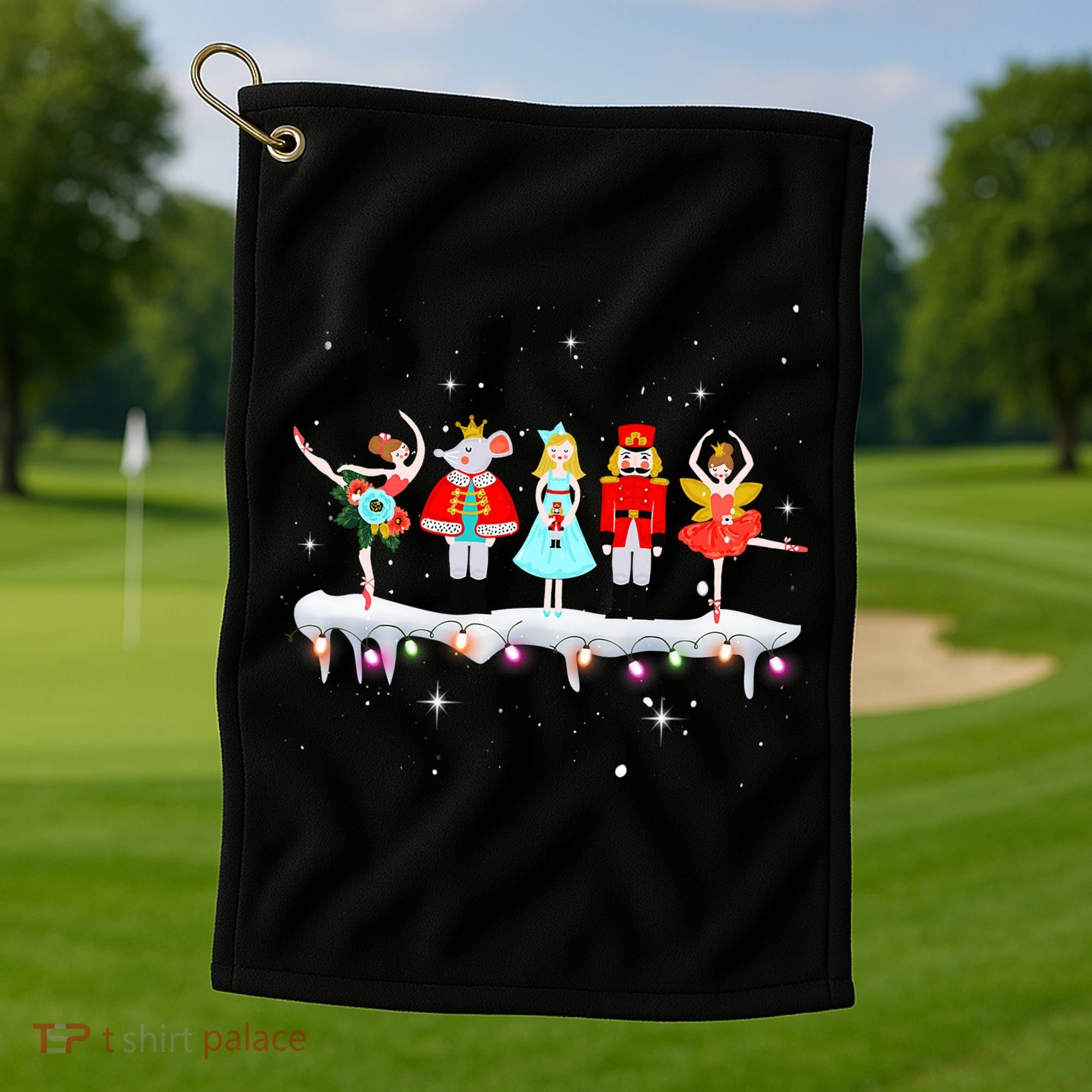 Christmas Ballet Clara Mouse King Princess Nutcracker Golf Towel