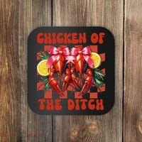 Crawfish Boil Coquette Bow Cajun Seafood Chicken Of Ditch Coaster thumb 0
