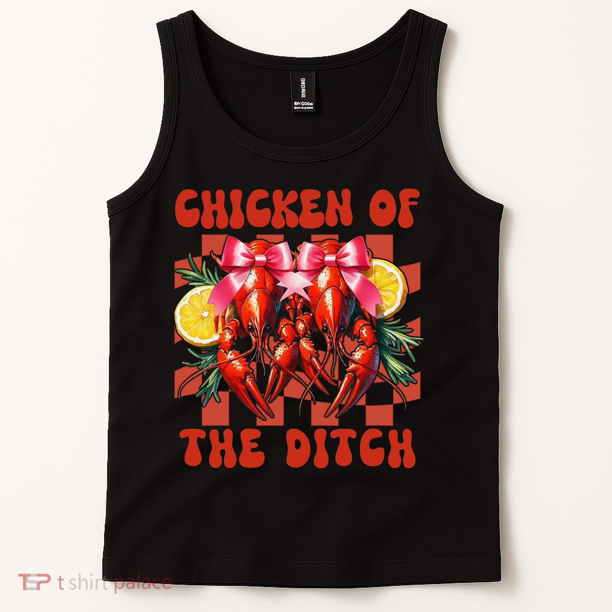Crawfish Boil Coquette Bow Cajun Seafood Chicken Of Ditch Tank Top