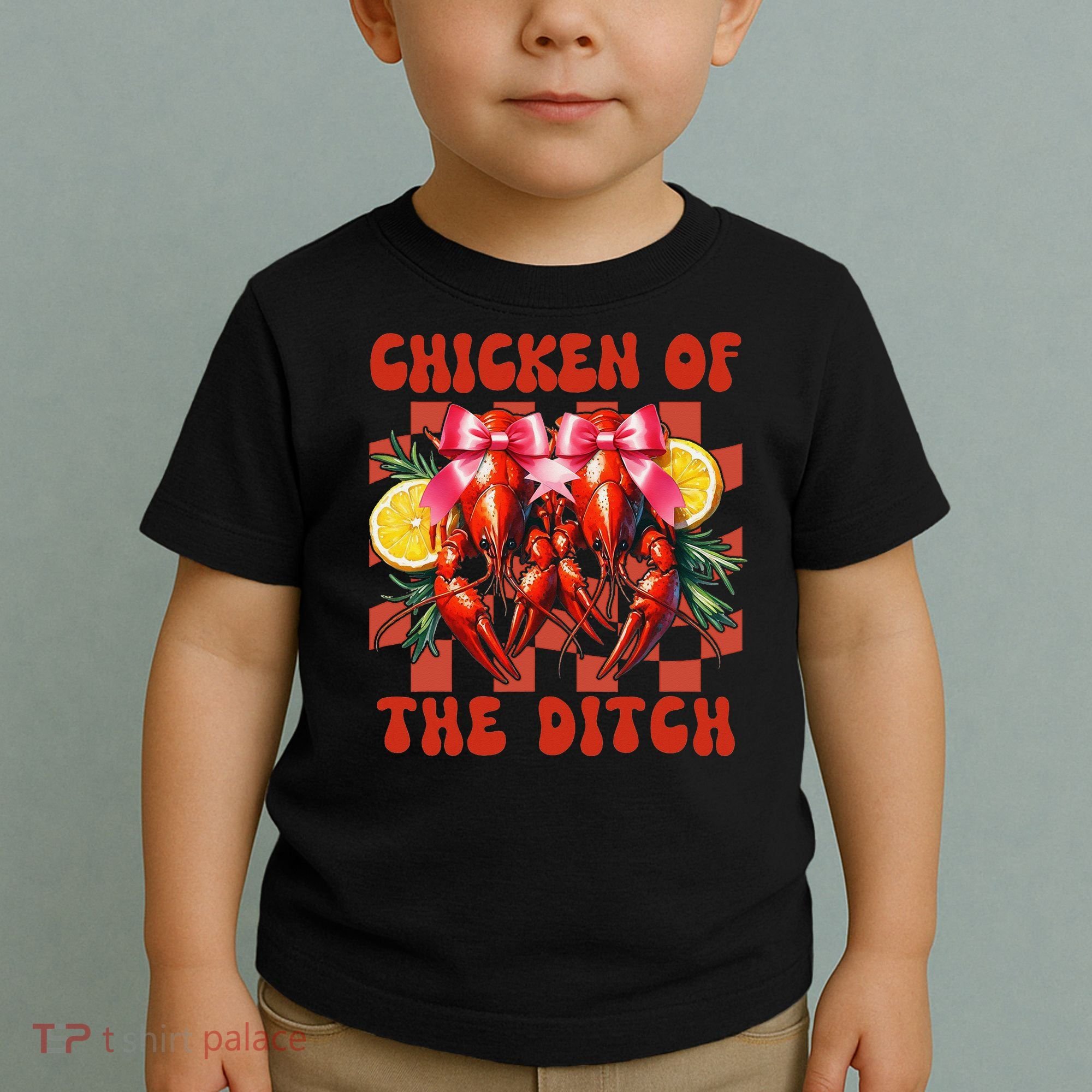 Crawfish Boil Coquette Bow Cajun Seafood Chicken Of Ditch Toddler T-Shirt
