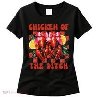 Crawfish Boil Coquette Bow Cajun Seafood Chicken Of Ditch Women's T-Shirt thumb 0