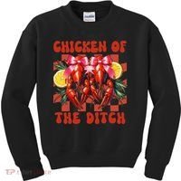 Crawfish Boil Coquette Bow Cajun Seafood Chicken Of Ditch Kids Sweatshirt thumb 0