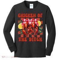 Crawfish Boil Coquette Bow Cajun Seafood Chicken Of Ditch Kids Long Sleeve Shirt thumb 0