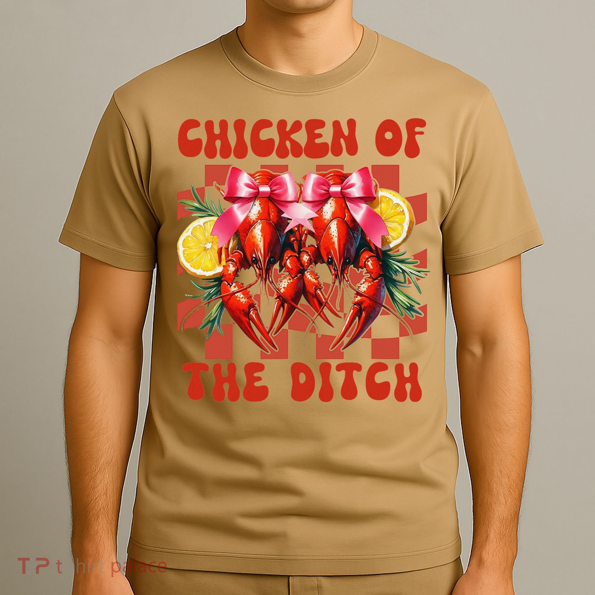 Crawfish Boil Coquette Bow Cajun Seafood Chicken Of Ditch T-Shirt