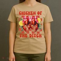 Crawfish Boil Coquette Bow Cajun Seafood Chicken Of Ditch T-Shirt thumb 4