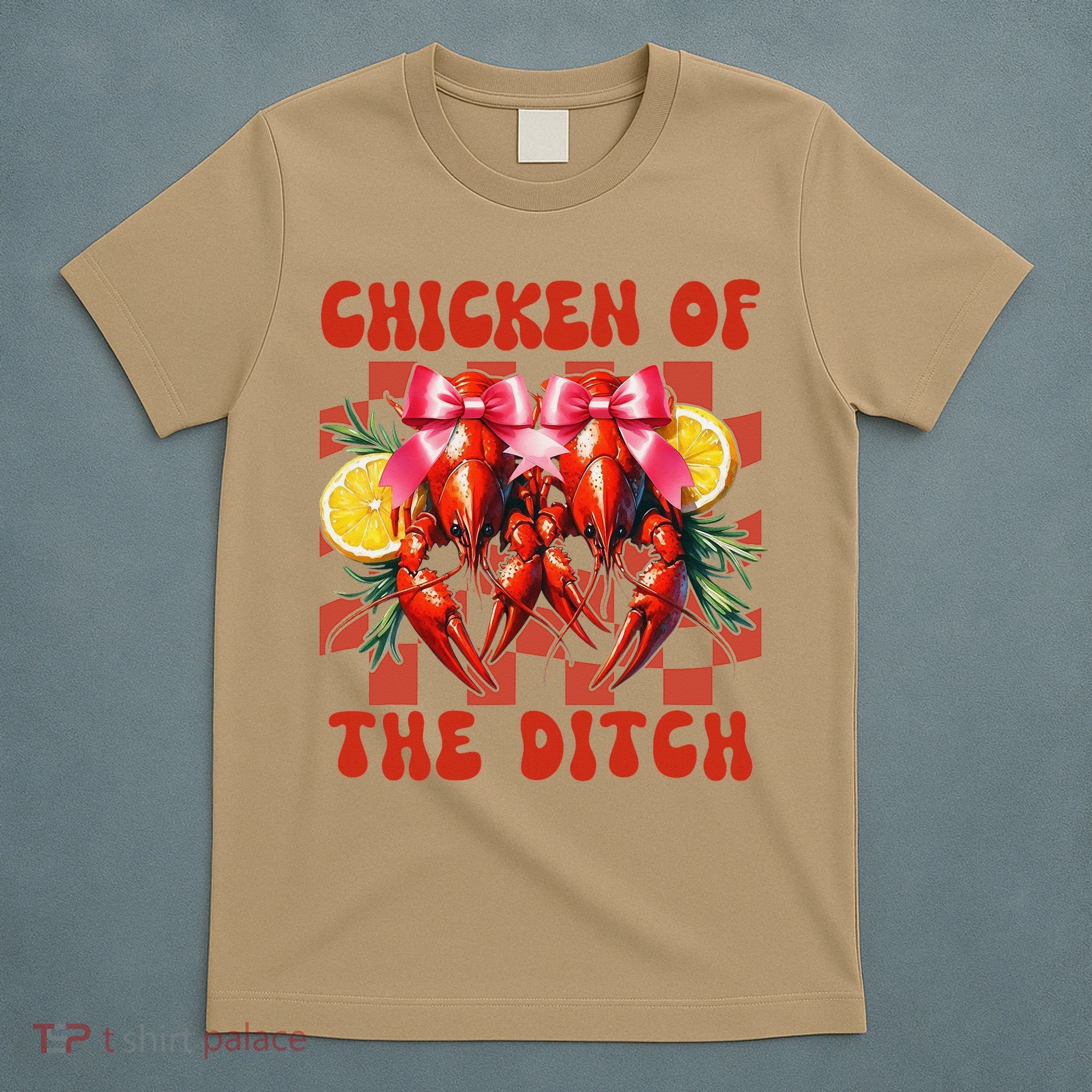 Crawfish Boil Coquette Bow Cajun Seafood Chicken Of Ditch T-Shirt