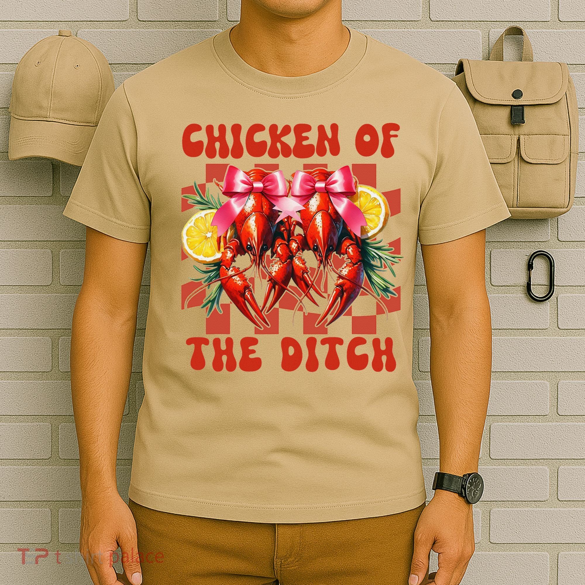 Crawfish Boil Coquette Bow Cajun Seafood Chicken Of Ditch T-Shirt
