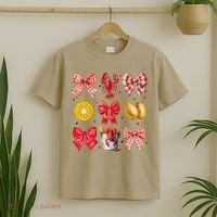 Coquette Bow Crawfish Boil Girl Aesthetic Funny Girl Women T-Shirt thumb 2