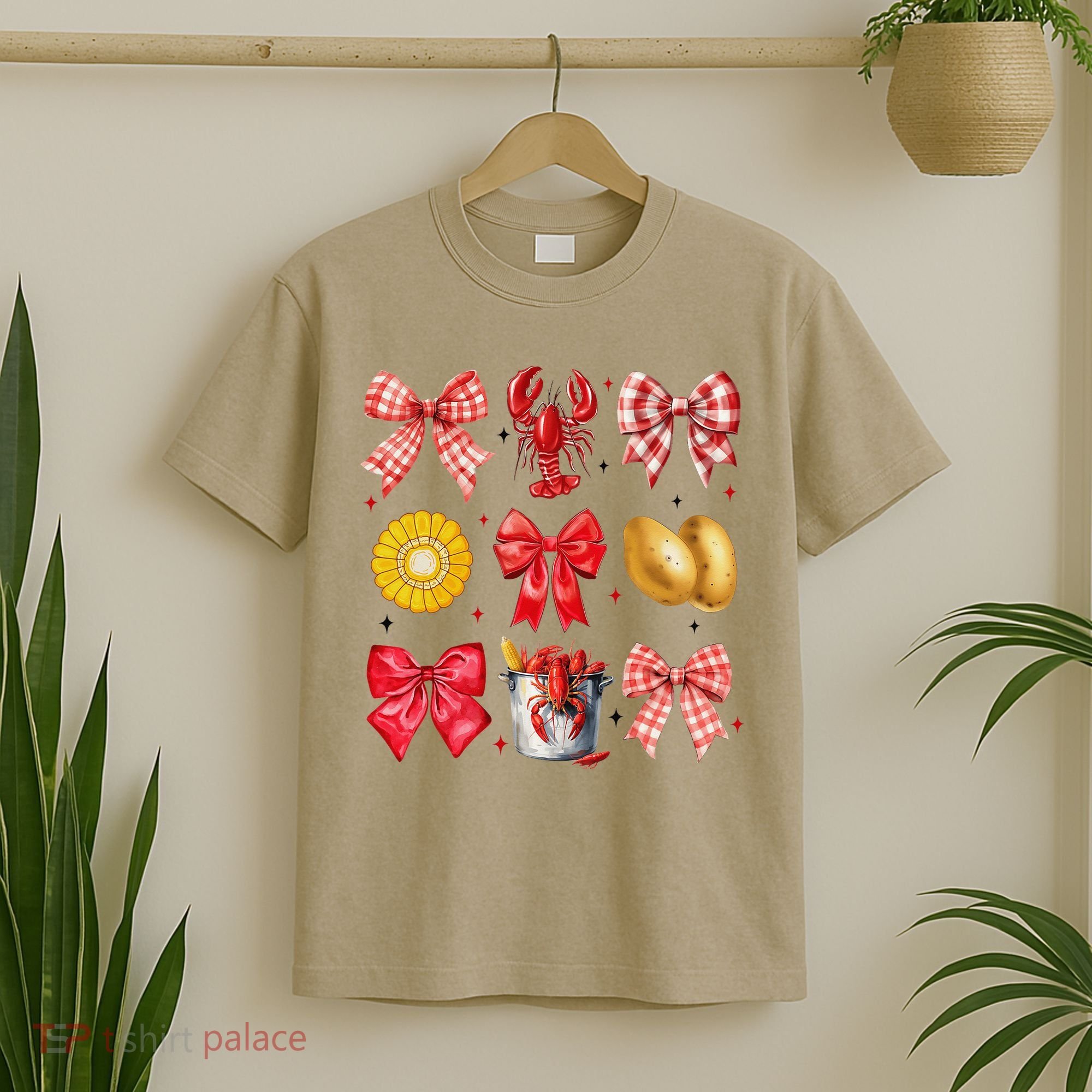 Coquette Bow Crawfish Boil Girl Aesthetic Funny Girl Women T-Shirt
