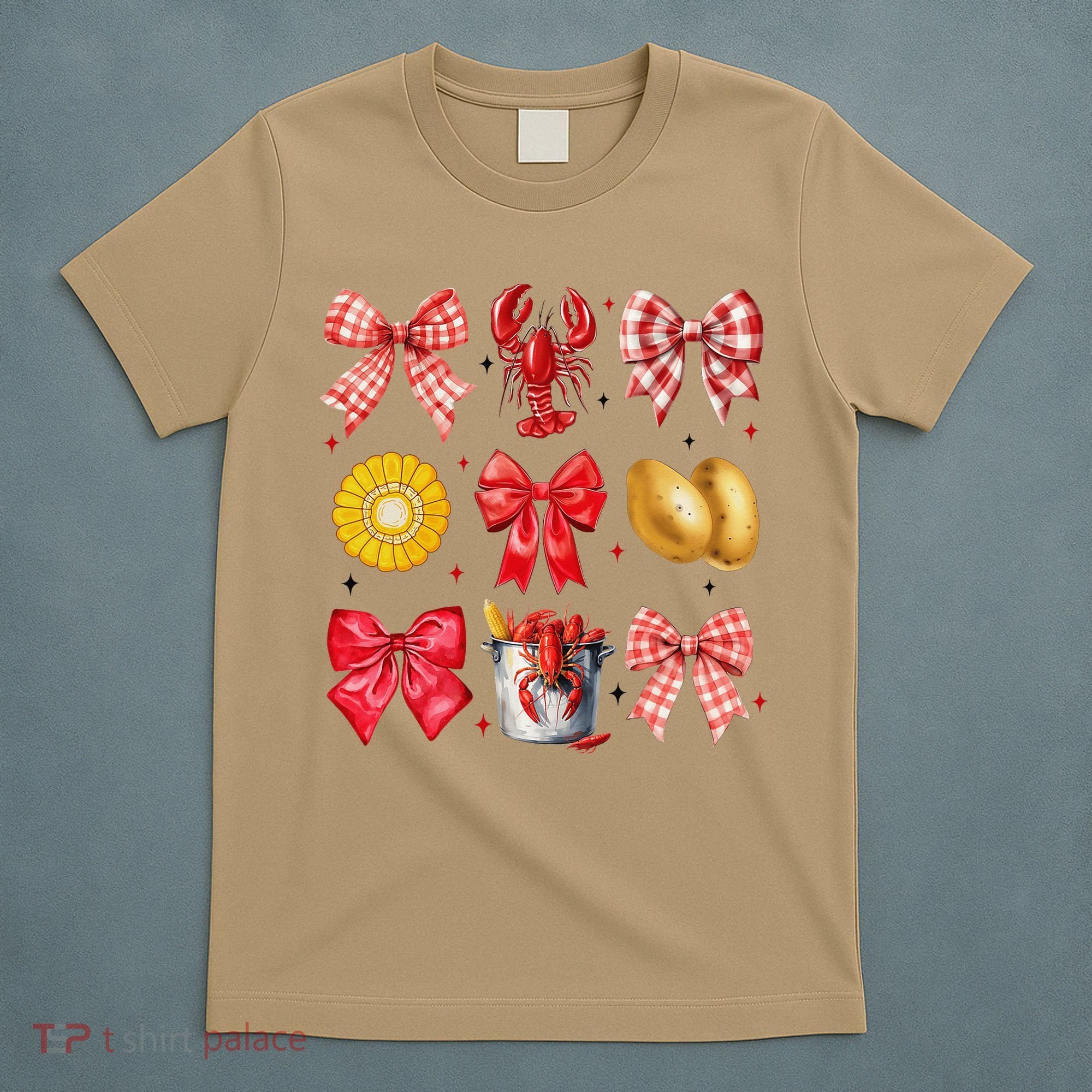 Coquette Bow Crawfish Boil Girl Aesthetic Funny Girl Women T-Shirt