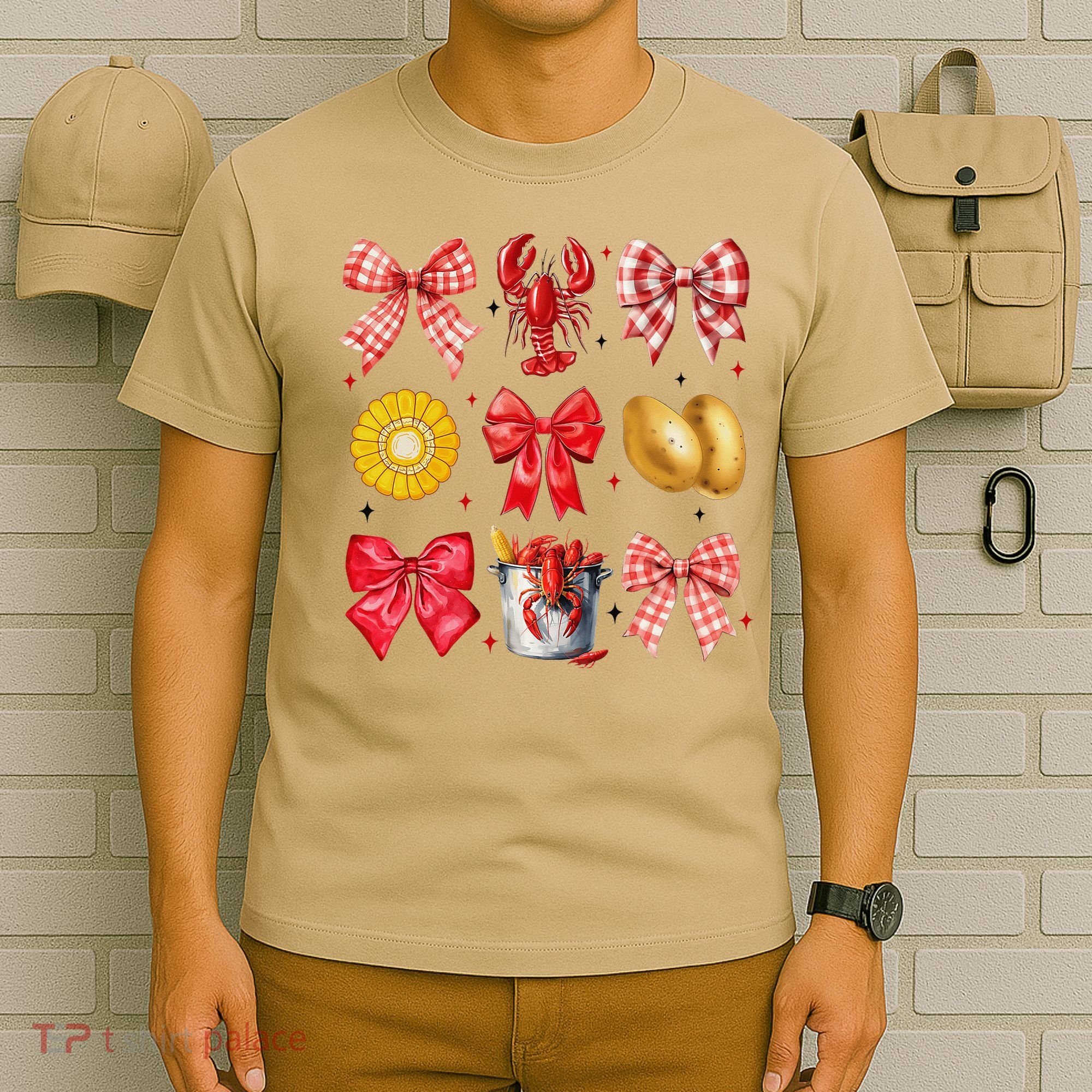 Coquette Bow Crawfish Boil Girl Aesthetic Funny Girl Women T-Shirt