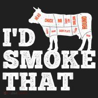 Chef Butcher Cook BBQ I'd Smoke That Funny Barbecue Cow Women's Sweatshirt thumb 2