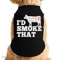 Chef Butcher Cook BBQ I'd Smoke That Funny Barbecue Cow Doggie Tank thumb 0