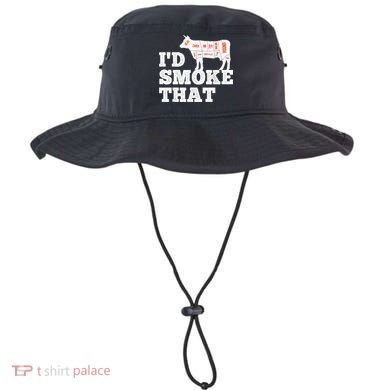 Chef Butcher Cook BBQ I'd Smoke That Funny Barbecue Cow Bucket Hat