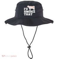 Chef Butcher Cook BBQ I'd Smoke That Funny Barbecue Cow Bucket Hat thumb 0