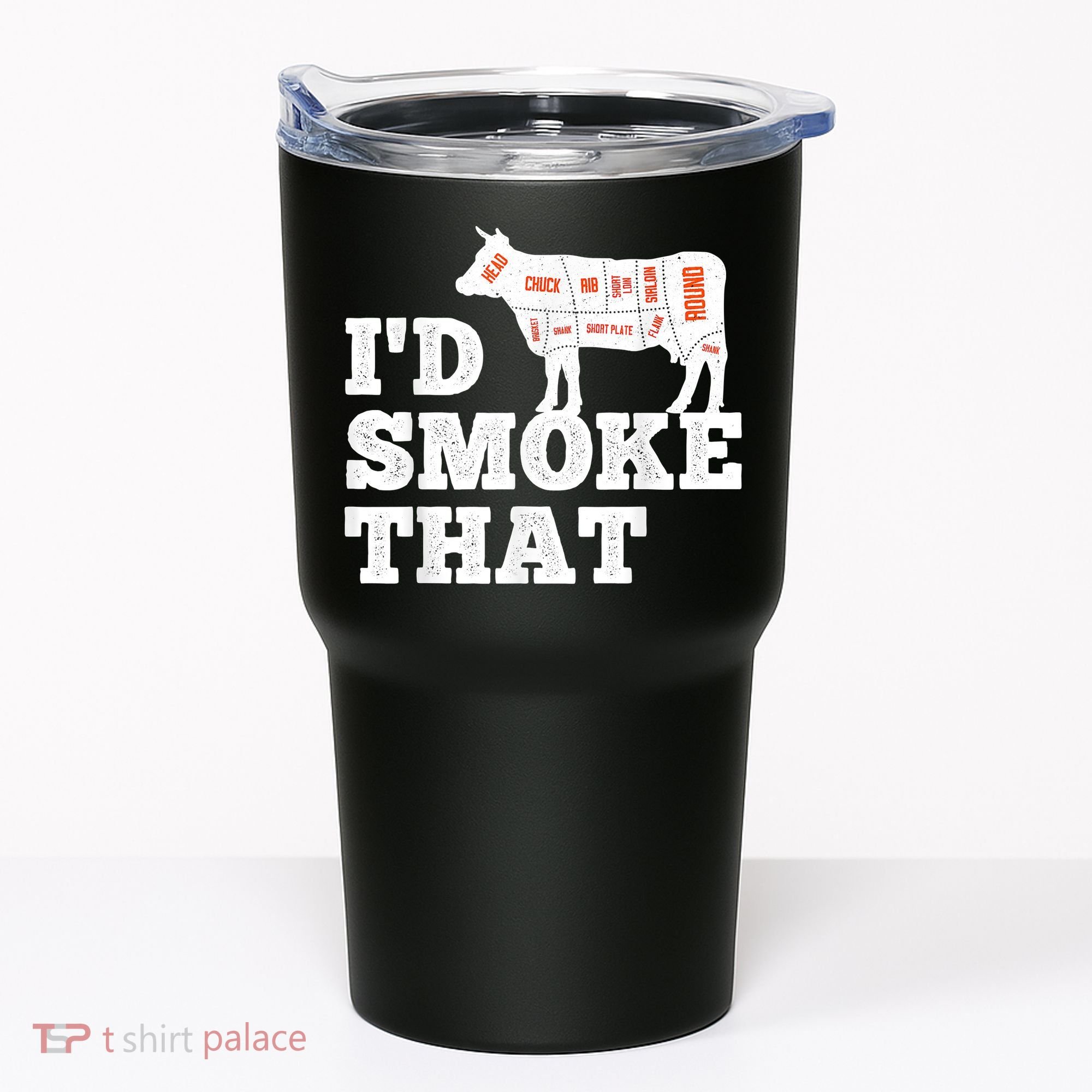 Chef Butcher Cook BBQ I'd Smoke That Funny Barbecue Cow Tumbler