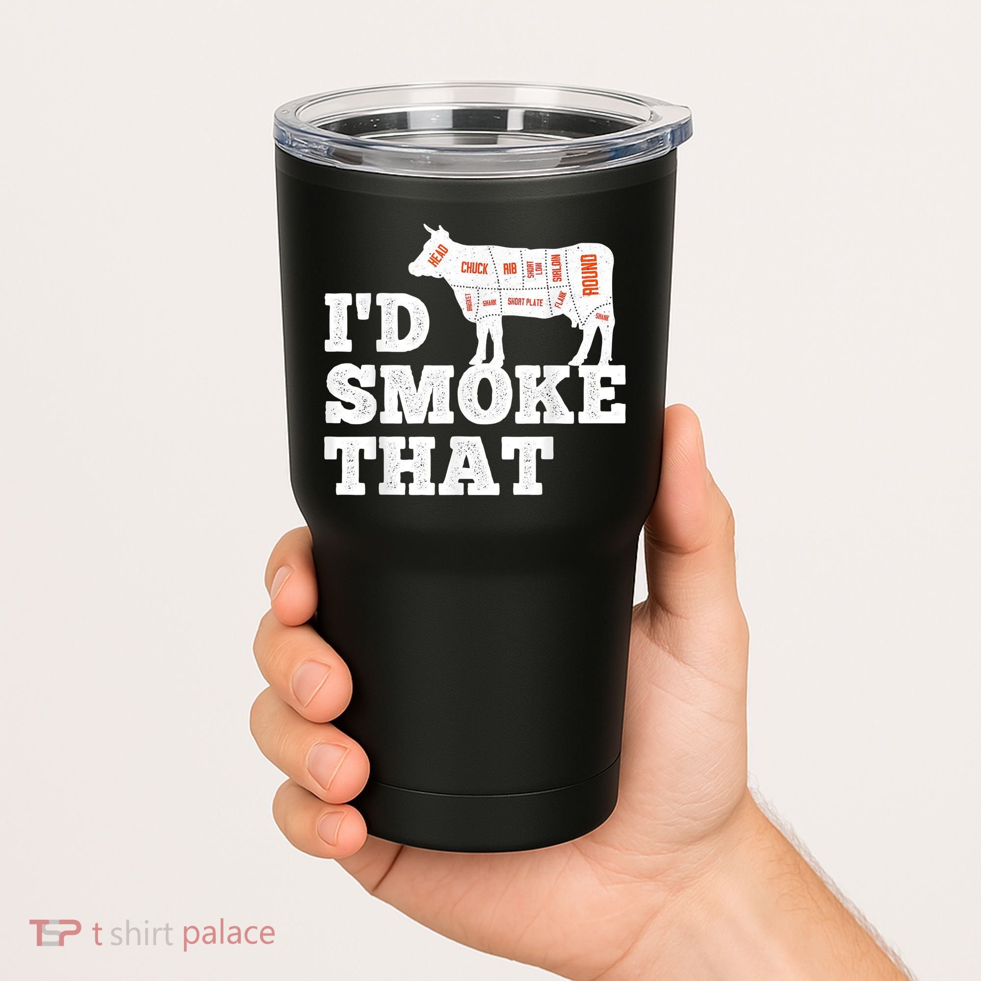 Chef Butcher Cook BBQ I'd Smoke That Funny Barbecue Cow Tumbler