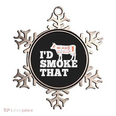 Chef Butcher Cook BBQ I'd Smoke That Funny Barbecue Cow Ornament