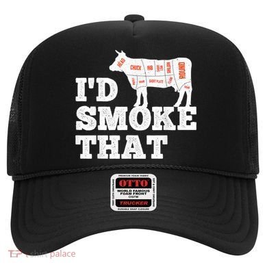 Chef Butcher Cook BBQ I'd Smoke That Funny Barbecue Cow Hat