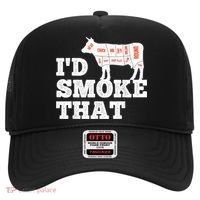 Chef Butcher Cook BBQ I'd Smoke That Funny Barbecue Cow Hat thumb 0