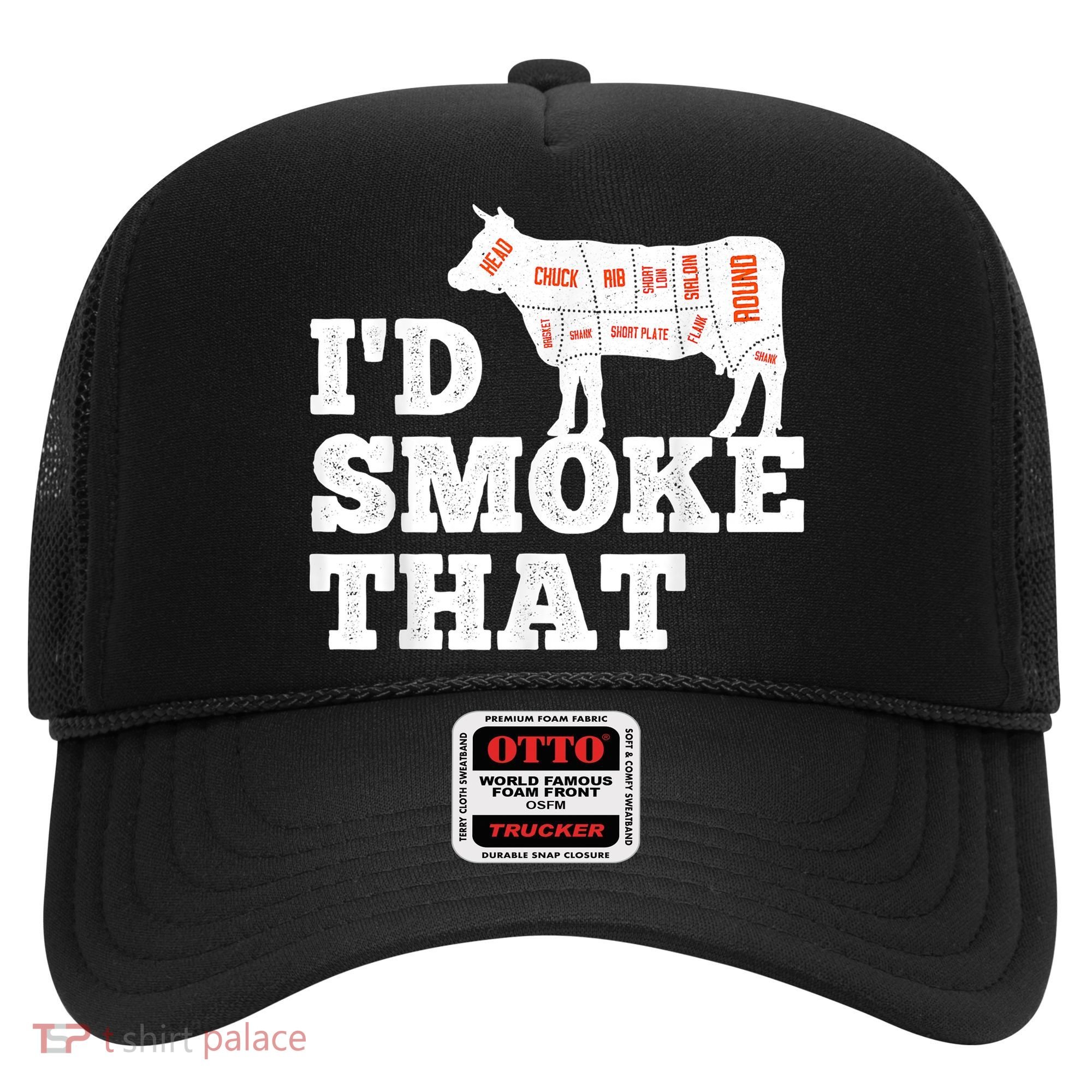 Chef Butcher Cook BBQ I'd Smoke That Funny Barbecue Cow Hat