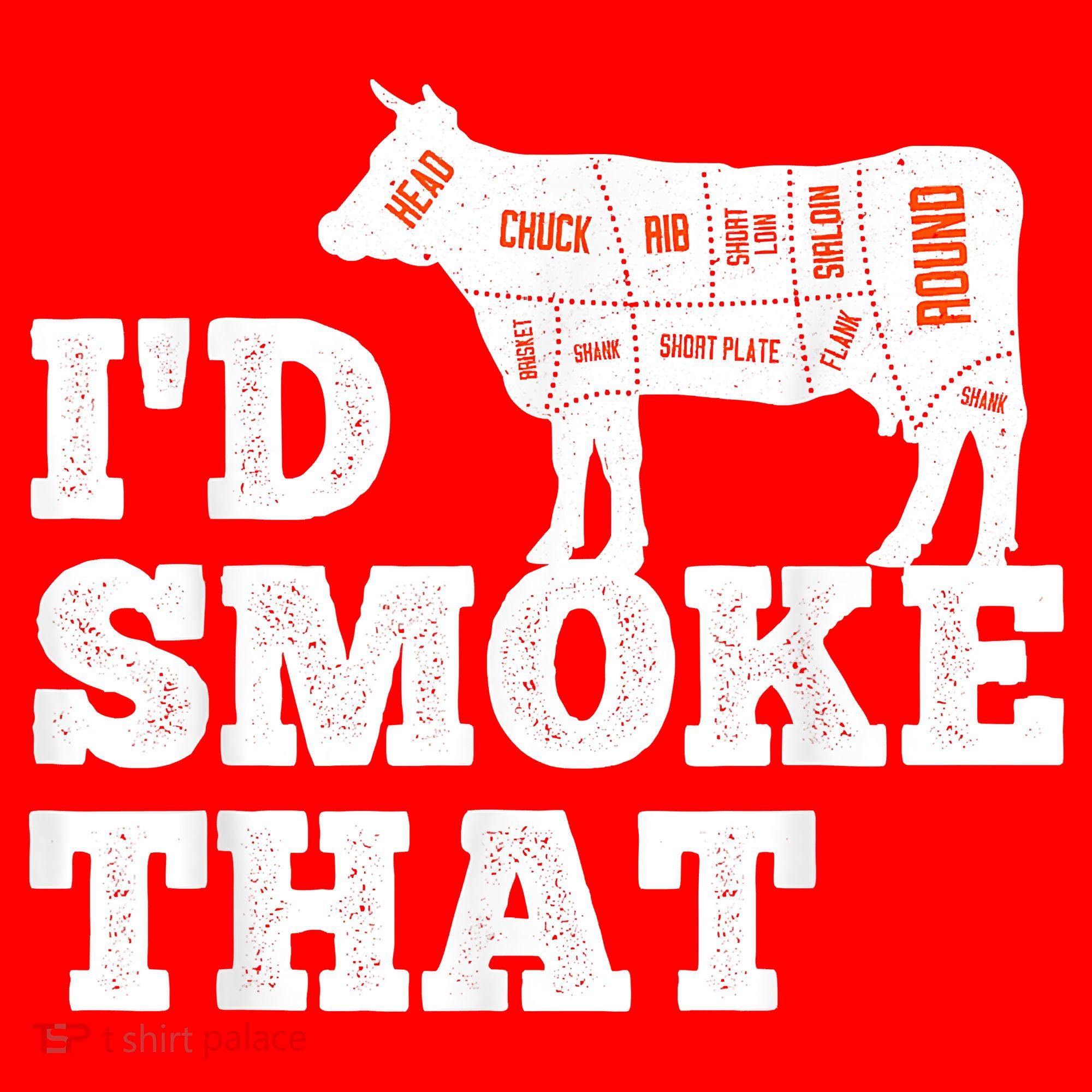 Chef Butcher Cook BBQ I'd Smoke That Funny Barbecue Cow Santa Hat