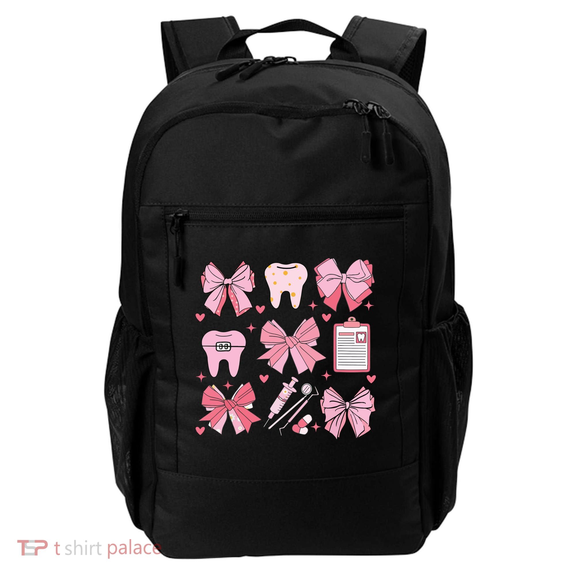Coquette Bow Cute Teeth Dentist Squad Dental Assistant Backpack