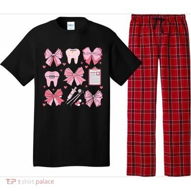Coquette Bow Cute Teeth Dentist Squad Dental Assistant Pajama Set
