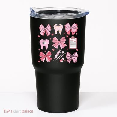 Coquette Bow Cute Teeth Dentist Squad Dental Assistant Tumbler