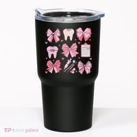 Coquette Bow Cute Teeth Dentist Squad Dental Assistant Tumbler thumb 0